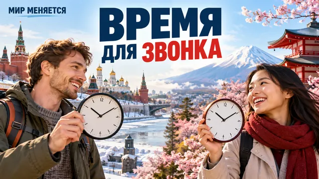 Разница с Японией зависит от региона России: местами часы идут одинаково