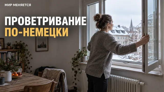 Почему немцы открывают окна настежь зимой, а не на микропроветривание?