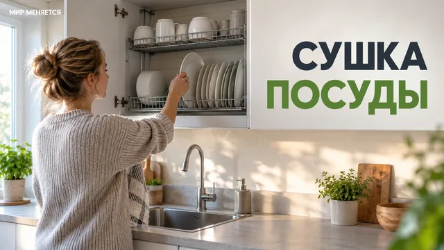 Почему в Финляндии сушат посуду в шкафу над мойкой и как это освобождает место на кухне